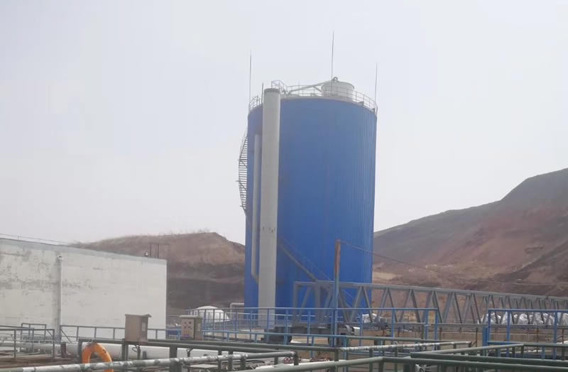 辽宁锦洲琥珀造纸污水处理施工现场